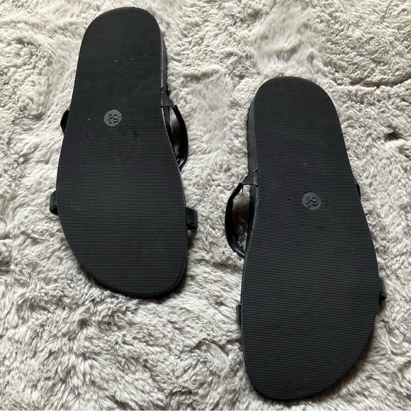 Like new classic simple black strapped sandals by A New Day size 6.5 - Picture 4 of 6
